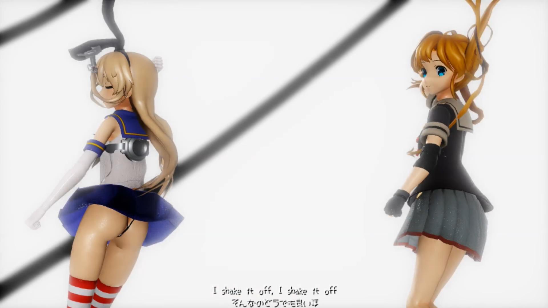 【MMD-R15】阿武隈と島風で「shake it off」