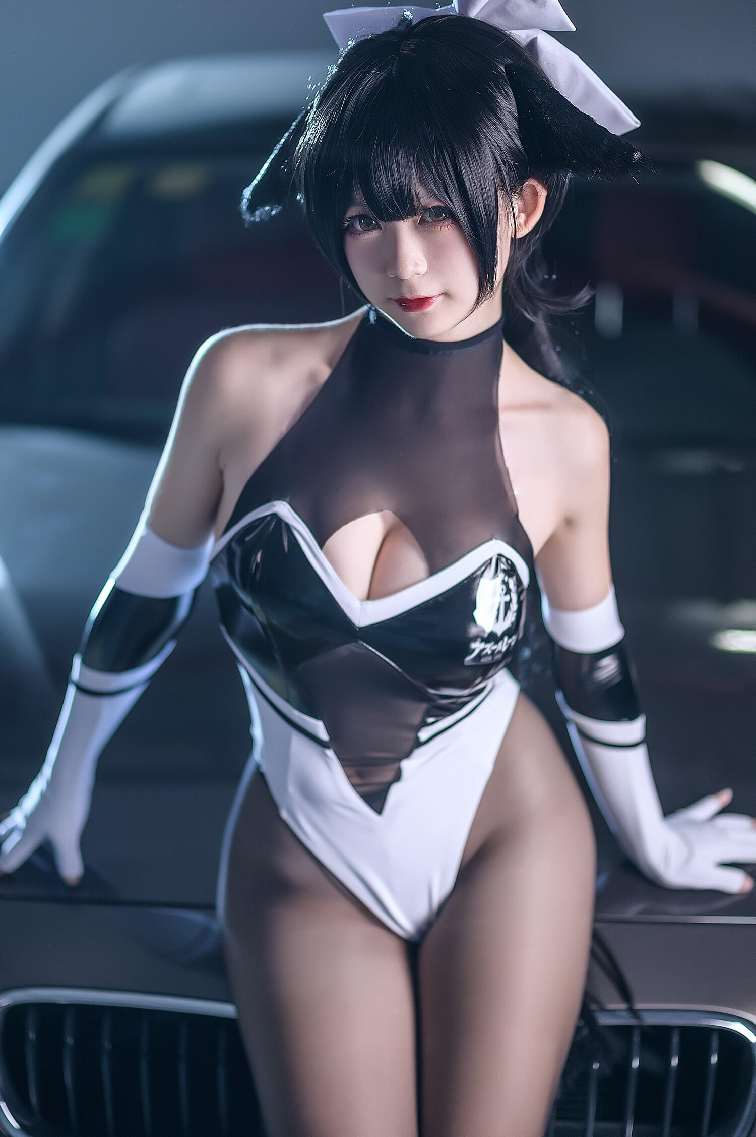 赛车女郎高雄COSPLAY 黑丝袜美腿御姐