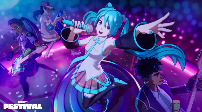 多人竞技游戏《堡垒之夜》可在通行证中解锁”初音未来”皮肤