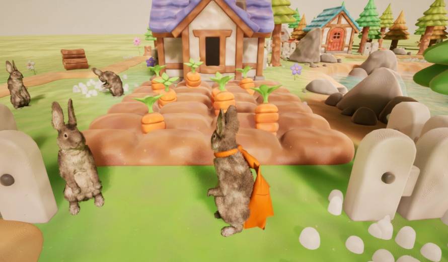 3D动作游戏《RrrrrAbbits》的Steam页面现已上线