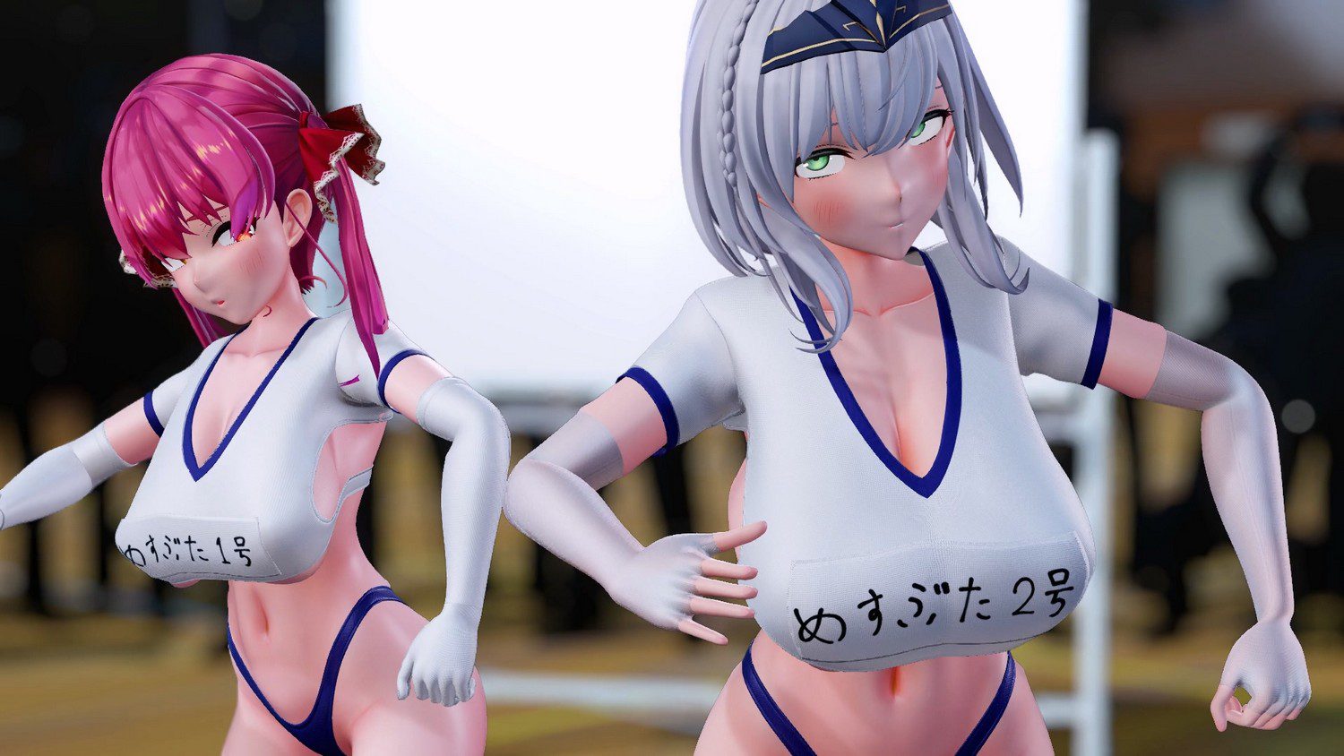 【SKBのちから作者】宝钟玛琳 白银诺艾尔 深夜の体育館にどすけべ体操服のお姉さん達が! 25年5月作品【900M】